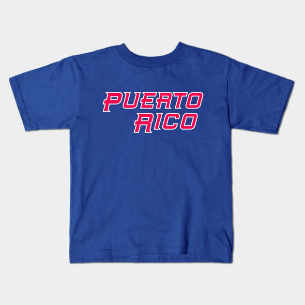 Puerto Rico Baseball Team Kids T-Shirt by liomal